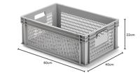 Alutec 75060 Kunststofbox Met raster (b x h x d) 600 x 220 x 400 mm Grijs 1 stuk(s) - thumbnail