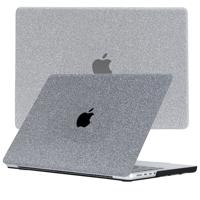 Lunso MacBook Pro 14 inch (2021-2023) cover hoes - case - Glitter Zilver - thumbnail