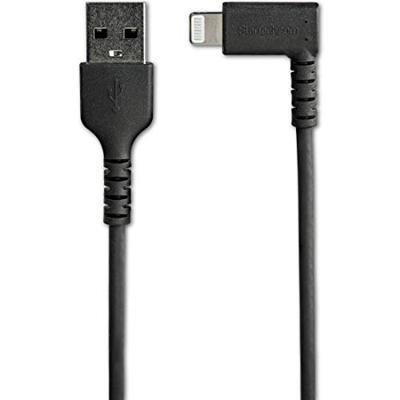 StarTech.com Premium USB-A naar Lightning Kabel 2m Zwart - Robuuste 90° haakse USB Type A naar Lightning Charge & Sync Oplaadkabel met Aramide Vezels - Apple MFi Cert. - iPhone (RUSBLTMM2MBR)