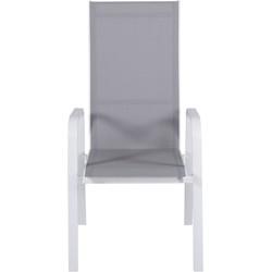 Nohr Verstelbare Tuinstoel 'Lasheka' kleur Wit/Grijs