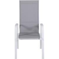 Nohr Verstelbare Tuinstoel 'Lasheka' kleur Wit/Grijs - thumbnail