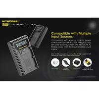 Nitecore UCN3 Pro Compacte dubbele lader voor Canon LP E6 (N) met USB zwart - thumbnail
