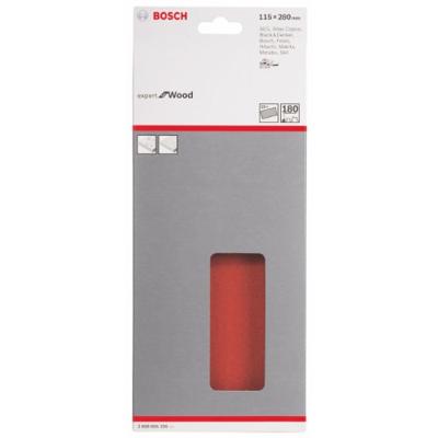 Bosch Accessories Expert for Wood 2608605326 Oscillerend schuurpapier Ongeperforeerd Korrelgrootte (num) 180 (l x b) 280 mm x 115 mm 10 stuk(s)