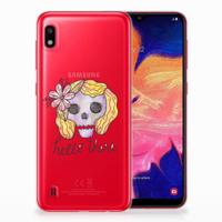 Silicone Back Case Samsung Galaxy A10 Boho Skull - thumbnail