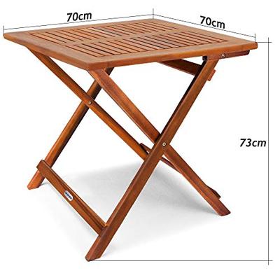 Bijzettafel acaciahout 70x70x73cm inklapbaar Bijzettafel acaciahout 70x70x73cm inklapbaar