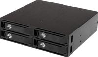 StarTech.com Wissellijst voor 2,5 inch SATA/SAS-schijven, 4 stuks, mobiel rek voor SATA II en III - thumbnail