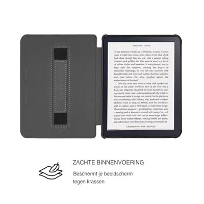 Lunso Kobo Clara BW / Clara Colour hoesje (6 inch) - Vegan Saffiano Leren Sleep Cover - Calm Serengeti