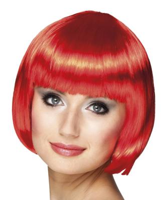 Pruik Cabaret rood