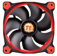 Thermaltake Riing 12 High Static Pressure LED Radiator Fan (set van 3) Rood, 120mm - thumbnail