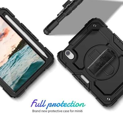 Casecentive Handstrap Pro Hardcase met handvat iPad Mini 6 2021 zwart