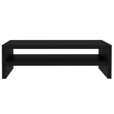 Monitorstandaard 42x24x13 cm spaanplaat zwart - thumbnail