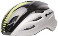 Polisport helm aero road mat wit/glans zwart/geel m 55-58cm - thumbnail