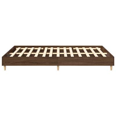 Bedframe zonder matras 140x200 cm spaanplaat bruin eikenkleurig - thumbnail