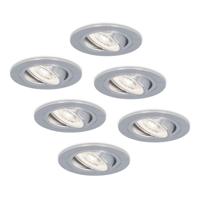 Set van 6 Chandler LED inbouwspots - 3,8W 270lm - GU10 LED Module - 6000K daglicht wit - Dimbaar - Kantelbaar - IP20 voor binnen - RVS - thumbnail