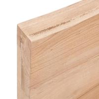 Wastafelblad 60x50x(2-6) cm behandeld massief hout lichtbruin - thumbnail