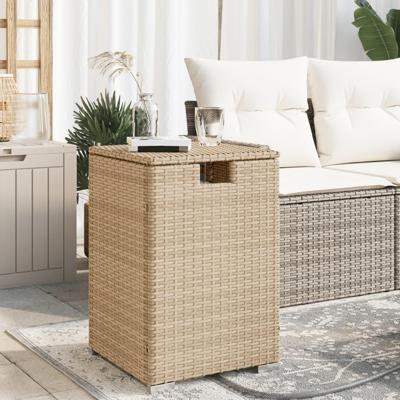 Afdekkast voor propaangasfles 40x40x60 cm Poly Rattan beige Afdekkast voor propaangasfles 40x40x60 cm Poly Rattan beige