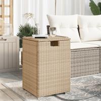 Afdekkast voor propaangasfles 40x40x60 cm Poly Rattan beige - thumbnail