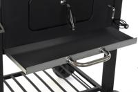 Houtskoolbarbecue met Deksel en Wielen DKD Home Decor Zwart Metaal Staal 140 x 60 x 108 cm (140 x 60 x 108 cm) - thumbnail