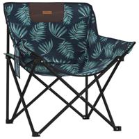 Campingstoelen 2 st met vakje inklapbaar bladprint - thumbnail