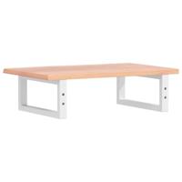 Badkamer wandschap staal en massief eikenhout - thumbnail