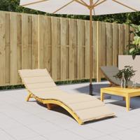 VidaXL Ligbedkussen 200x50x3 cm oxford stof beige - thumbnail