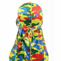 w-1 Camouflage lange-tailed Pirate Hat tulband Cap afdrukken - thumbnail