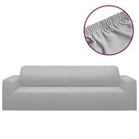 VidaXL Driezitsbankhoes stretch polyester jersey grijs - thumbnail
