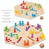 Goki houten ludo spel 6 spelers - thumbnail