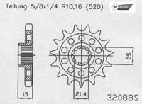 ESJOT Sprocket 520 15z racing - thumbnail