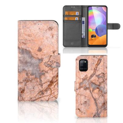 Samsung Galaxy A31 | Bookcase | Marmer Oranje
