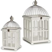 Decoratieve kooi Gift Decor 1014056 Wit 30 x 59 x 30 cm (2 Stuks) - thumbnail