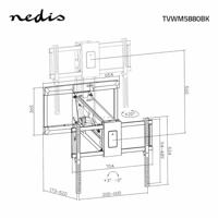 Nedis Gemotoriseerde TV-Muurbeugel | 37 - 75 " | Maximaal schermgewicht: 35 kg | Draaibaar | Minimale muurafstand: 153 mm | Maximale muurafstand: 485 - thumbnail