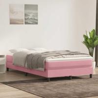 Boxspring zonder matras fluweel roze 120x220 cm - thumbnail