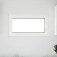 Kelderraam "RISOR" 110x70 cm draai-kiep DIN links wit - thumbnail