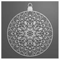 Vaessen Creative • 3d embossing folder kerstbal 15x15cm - thumbnail