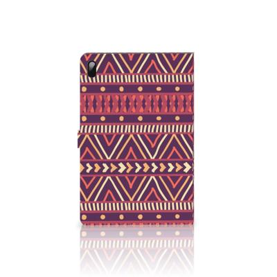 Samsung Galaxy Tab S7 FE | S7+ | S8+ Tablet Hoes Aztec Paars