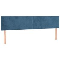 Boxspring met matras fluweel donkerblauw 180x200 cm - thumbnail