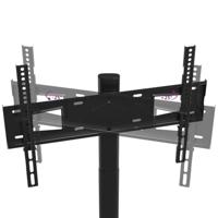 VidaXL Tv-standaard hoekmodel 3-laags voor 32-65 inch zwart - thumbnail