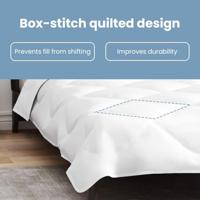 VidaXL Zomer dekbed met kussen 2 pcs wit microvezel - thumbnail