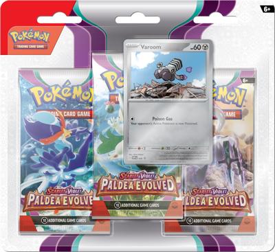 Pokemon TCG Scarlet & Violet Paldea Evolved Booster 3-Pack - Varoom