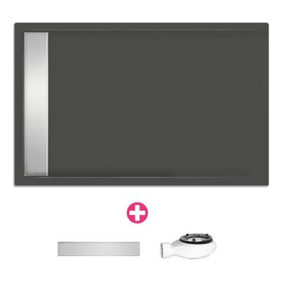 Xenz easy tray douchevloer 140x90x5cm rechthoek acryl antraciet 6947-05 Xenz easy tray douchevloer 140x90x5cm rechthoek acryl antraciet 6947-05