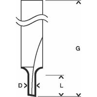 Bosch Accessories 2608628428 Groeffrees Werklengte 12.40 mm Schachtdiameter 6.35 mm 1 stuks - thumbnail