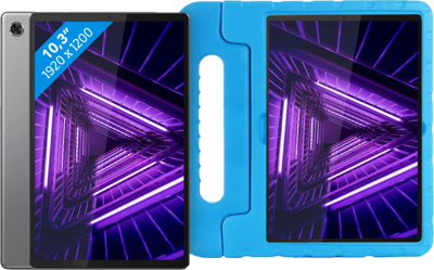 Lenovo Tab M10 Plus (2de generatie) 64 GB Wifi Grijs + Just in Case Kinderhoes Blauw Lenovo Tab M10 Plus (2de generatie) 64 GB Wifi Grijs + Just in Case Kinderhoes Blauw
