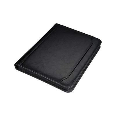 Juscha JU-30065 Conferentiemap Alassio Massa Gemarmerde Uitvoering,A4 Kunst- Leer Zwart,rekenmachine, Opber