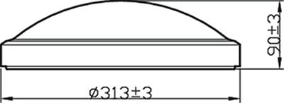 Philips Chrome plafonnièreDoris Ø 31cm - 77723400