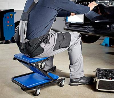 Rolbed, rolwagen, sleutelwagen, monteurskar, werkruk, blauw