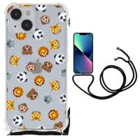 Doorzichtige Silicone Hoesje voor iPhone 14 Plus Dieren Emojis - thumbnail