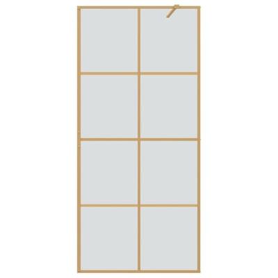 VidaXL Inloop douche wand goud 90 x 195 cm gehard glas