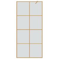VidaXL Inloop douche wand goud 90 x 195 cm gehard glas - thumbnail