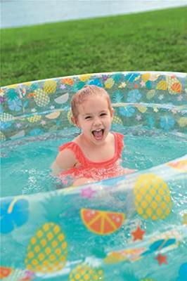 Bestway Opblaasbaar Zwembad 3 Ringen Transparant Tropisch 150x53 cm +6 Jaar Tuin 51045 - thumbnail